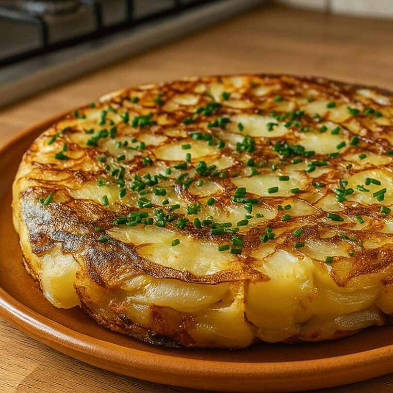 Tortilla Espagnole Croustillante aux Pommes de Terre et Oignons