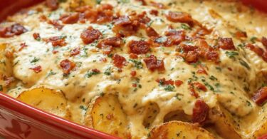 Pommes de Terre au Fromage, à l’Ail et au Bacon