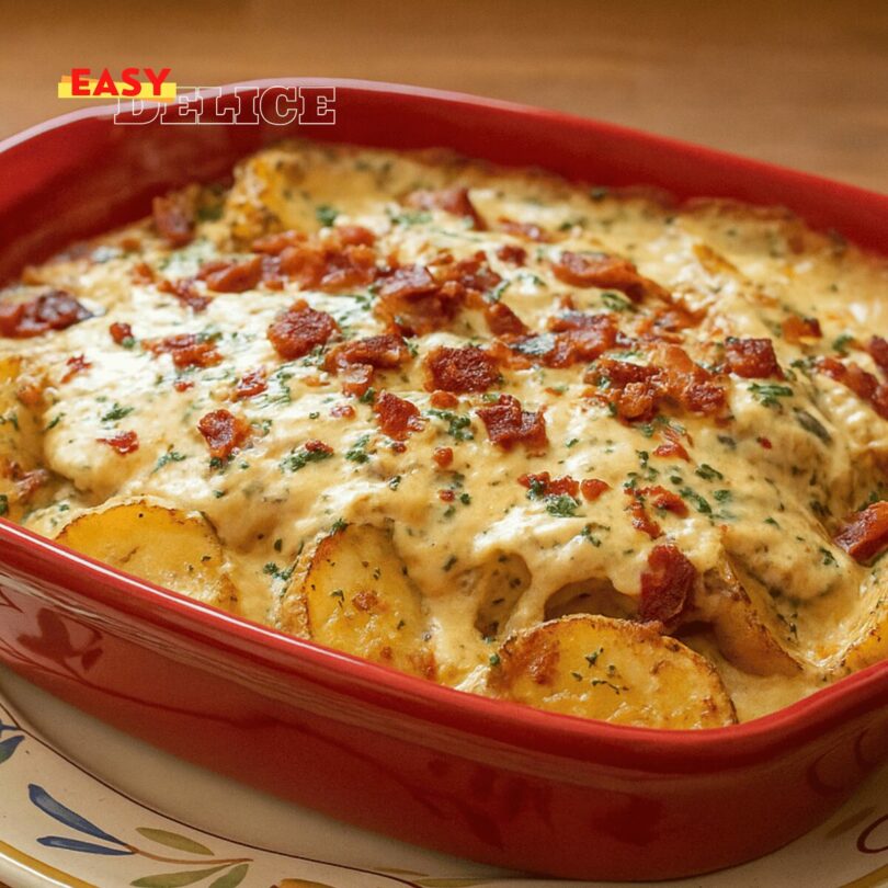 Pommes de Terre au Fromage, à l’Ail et au Bacon