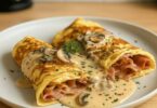 Crêpes Gratinées au Jambon et aux Champignons
