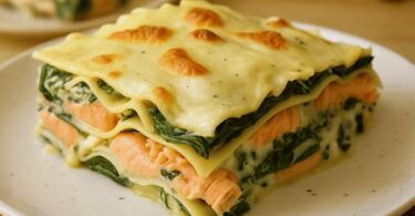 Lasagnes au Saumon et aux Épinards avec Béchamel Citronnée