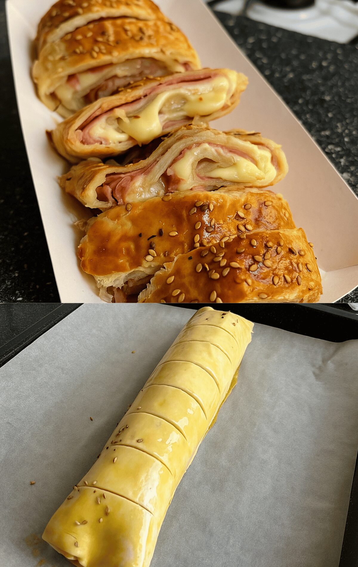 Feuilleté Roulé Jambon Fromage
