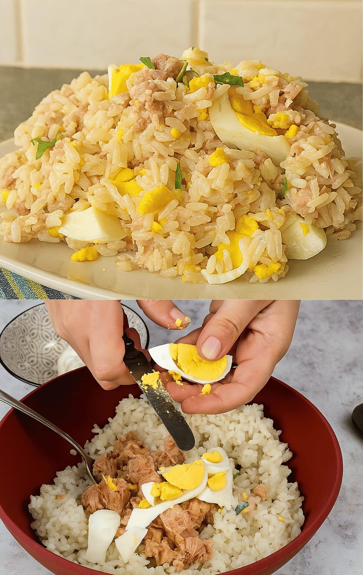 Salade de Riz au Thon et aux Œufs