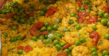 Riz aux Crevettes au Four