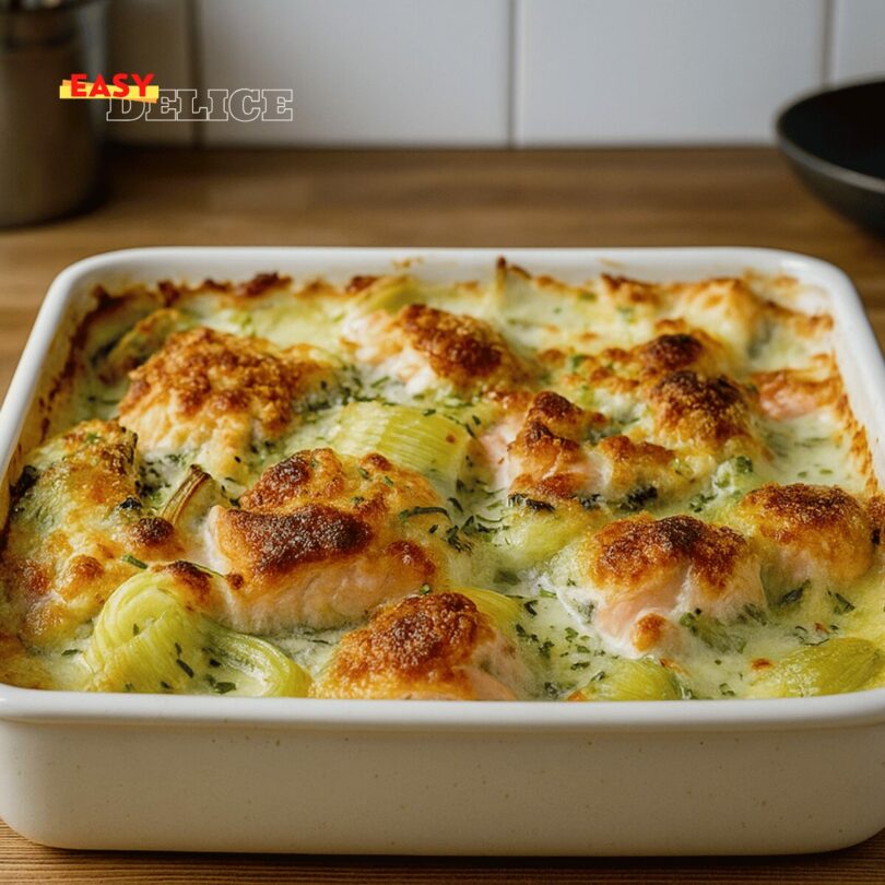 Gratin de poireaux au parmesan