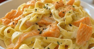 Tagliatelles au saumon frais gratinées