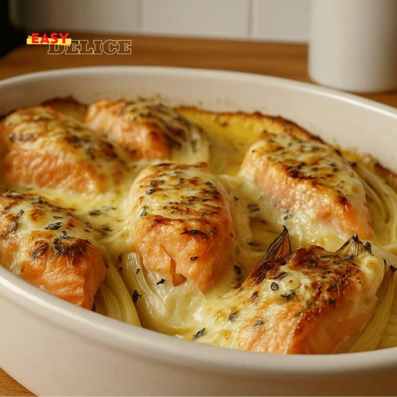 Gratin d'endives au saumon fumé et crème citronnée