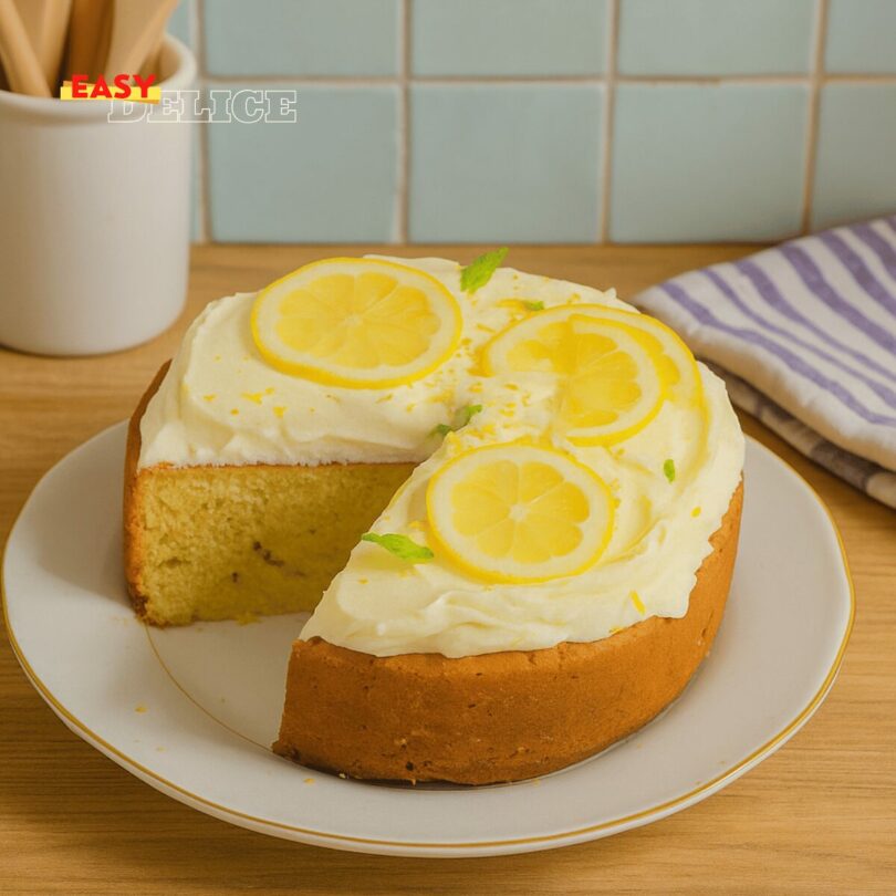Gâteau moelleux glaçage au citron