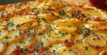Tarte Paysanne au Lard, Pommes de Terre et Oignons