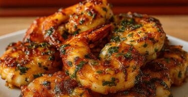 Crevettes Rôties à l’Ail et au Parmesan