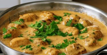 Boulettes de poulet sauce crémeuse