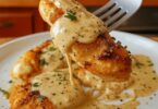 Aiguillettes de poulet à la crème de parmesan