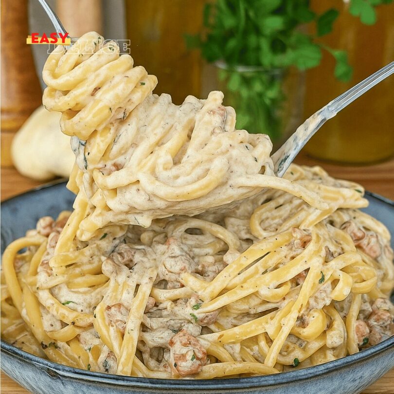Spaghetti aux Saucisses & Crème de Pecorino
