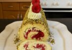 Bûche Roulée Pistache & Framboise