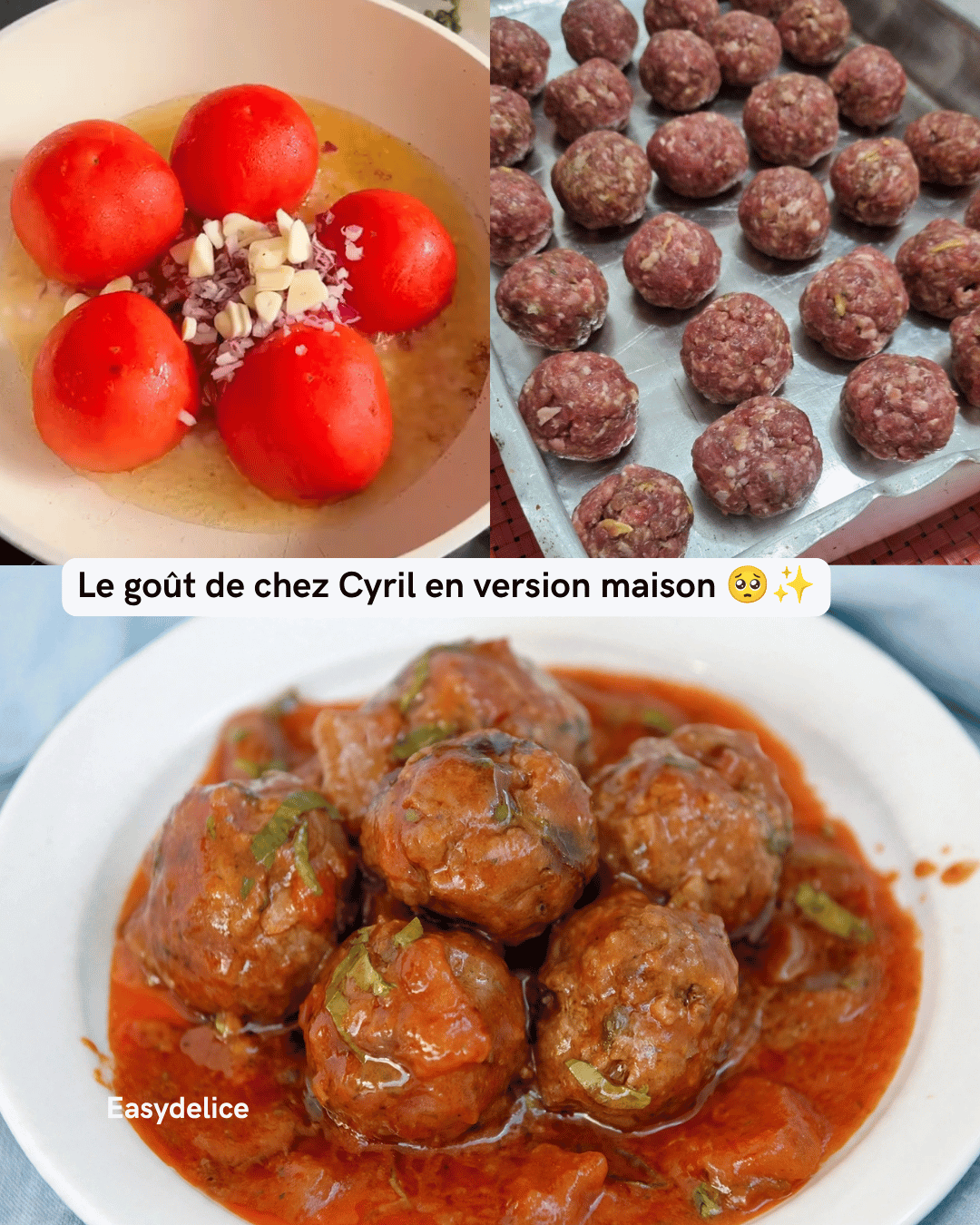 Boulettes de Viande façon Cyril Lignac