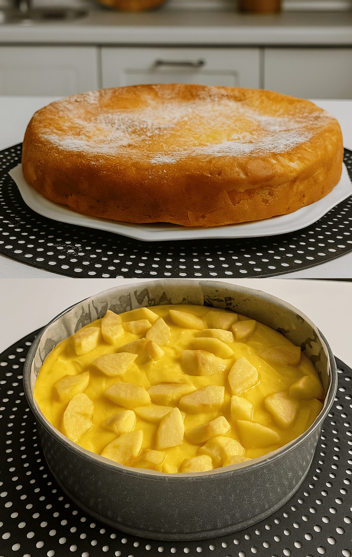 Tarte à la crème et aux pommes (recette inratable)