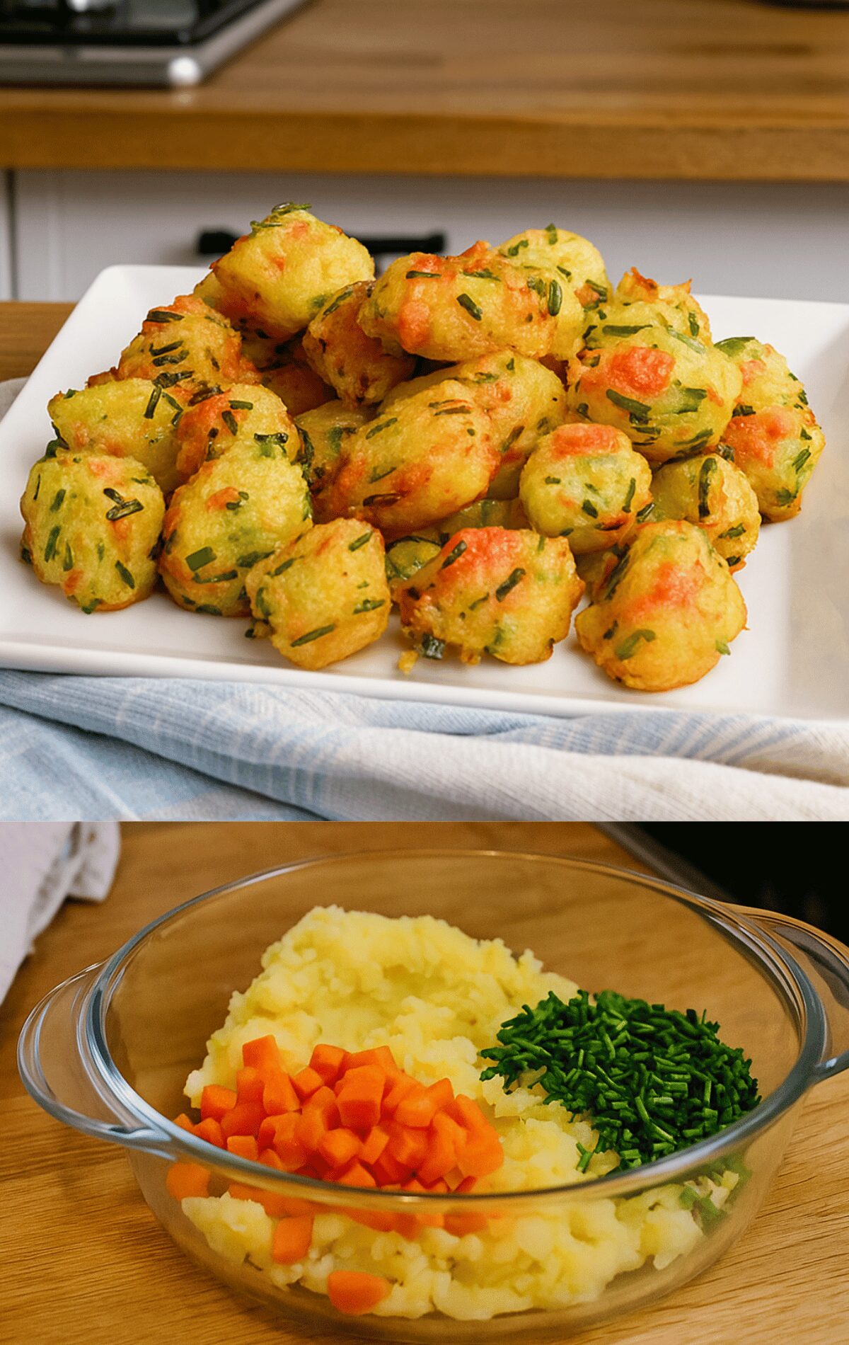 Beignets de pommes de terre et carottes – rapides et croustillants 