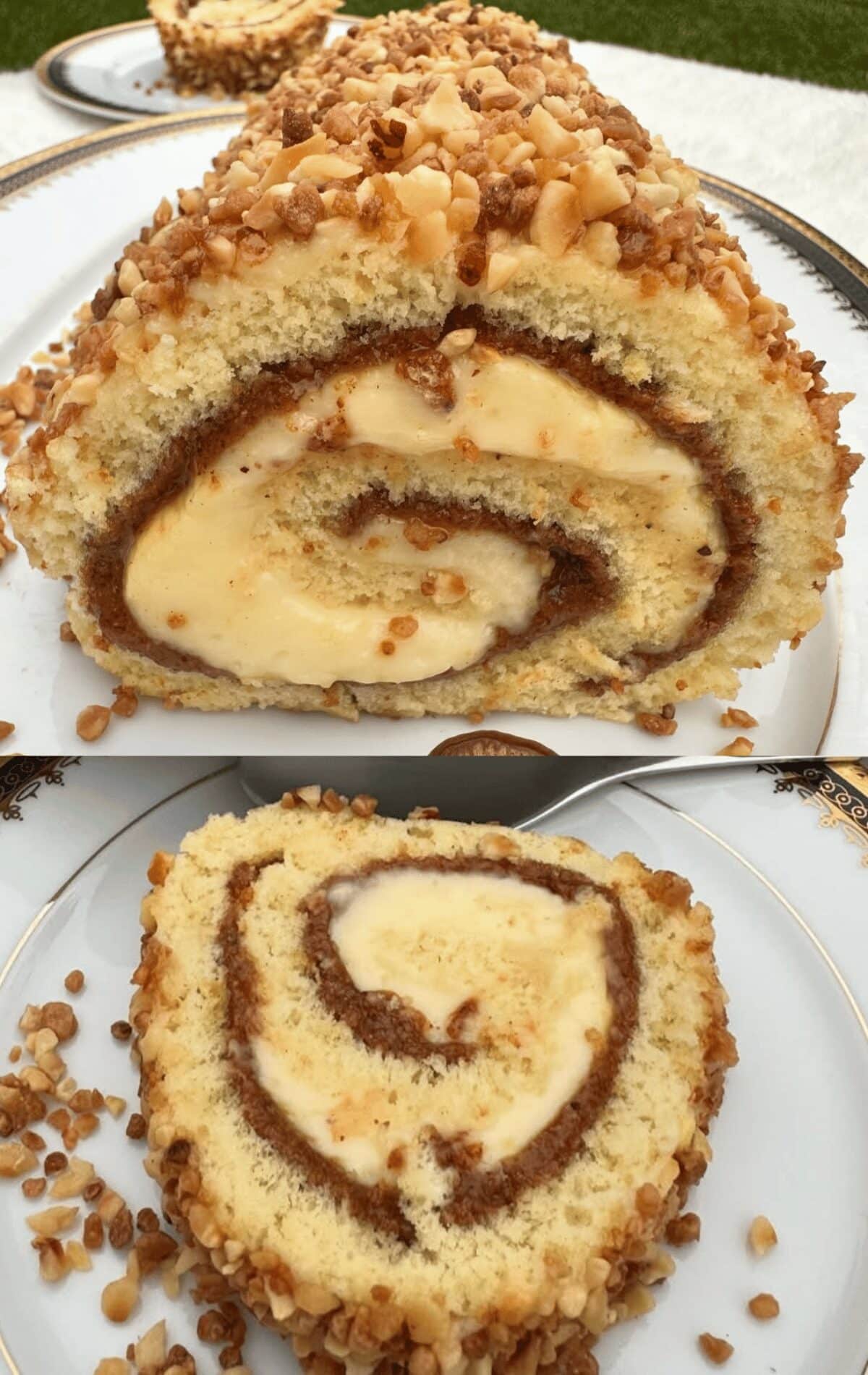 Bûche roulée noisette & citron 