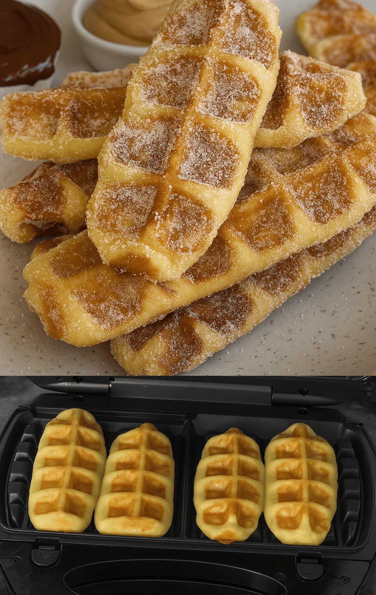Recette du Churrofle (mi-churros mi-gaufre)