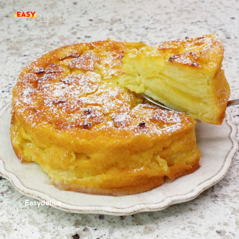 Le gâteau invisible aux pommes façon Cyril Lignac