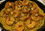 Pâtes aux Crevettes, Ail, Beurre et Herbes