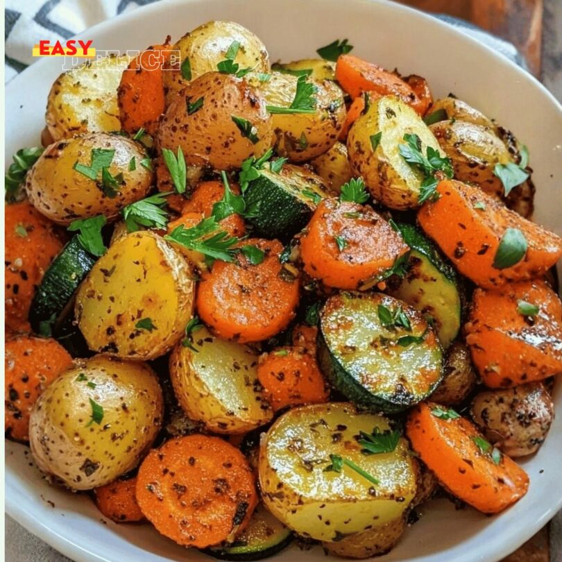 Recette de légumes rôtis à l’ail et aux herbes fait maison