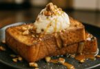 Pain perdu brioché crème et caramel