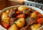 Ragoût de bœuf aux pommes de terre et carottes