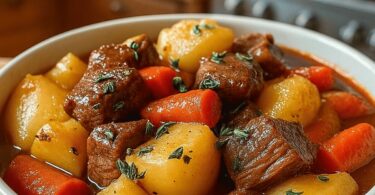 Ragoût de bœuf aux pommes de terre et carottes