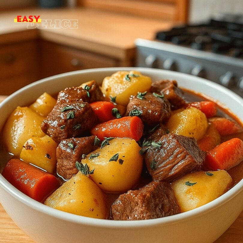 Ragoût de bœuf aux pommes de terre et carottes