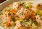 Blanquette de saumon poireaux carottes