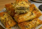 Bricks saumon fumé, ricotta et épinards au four