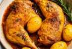 Cuisses de poulet et pommes de terre au four
