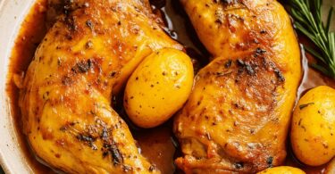 Cuisses de poulet et pommes de terre au four