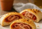 Roulé pizza mozza jambon