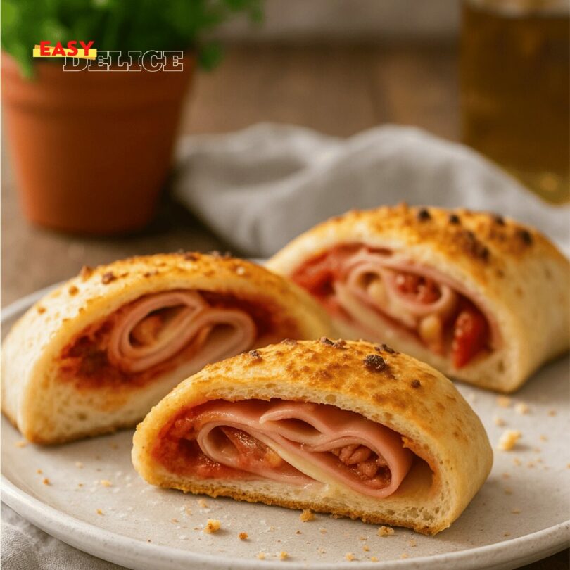 Roulé pizza mozza jambon