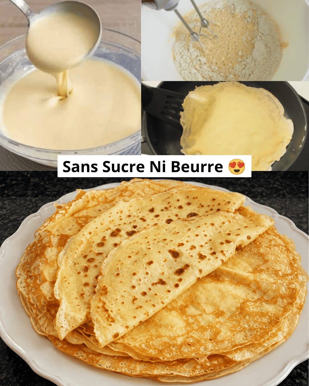 Crêpes Légères Sans Sucre ni Beurre 