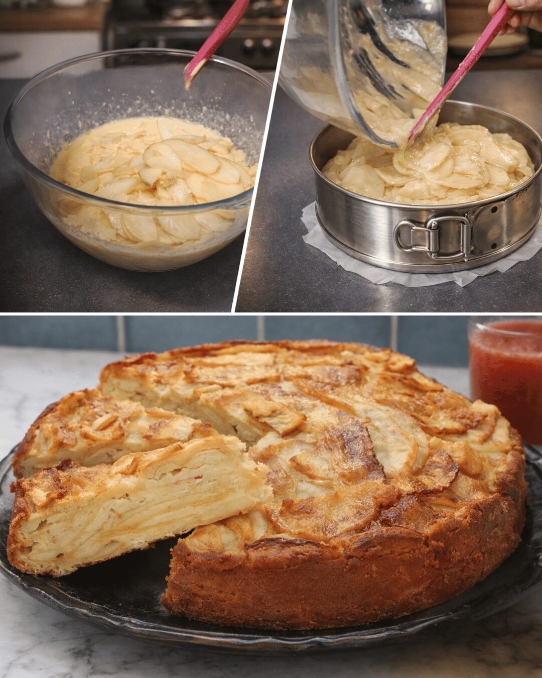 Gâteau invisible aux pommes façon Cyril Lignac