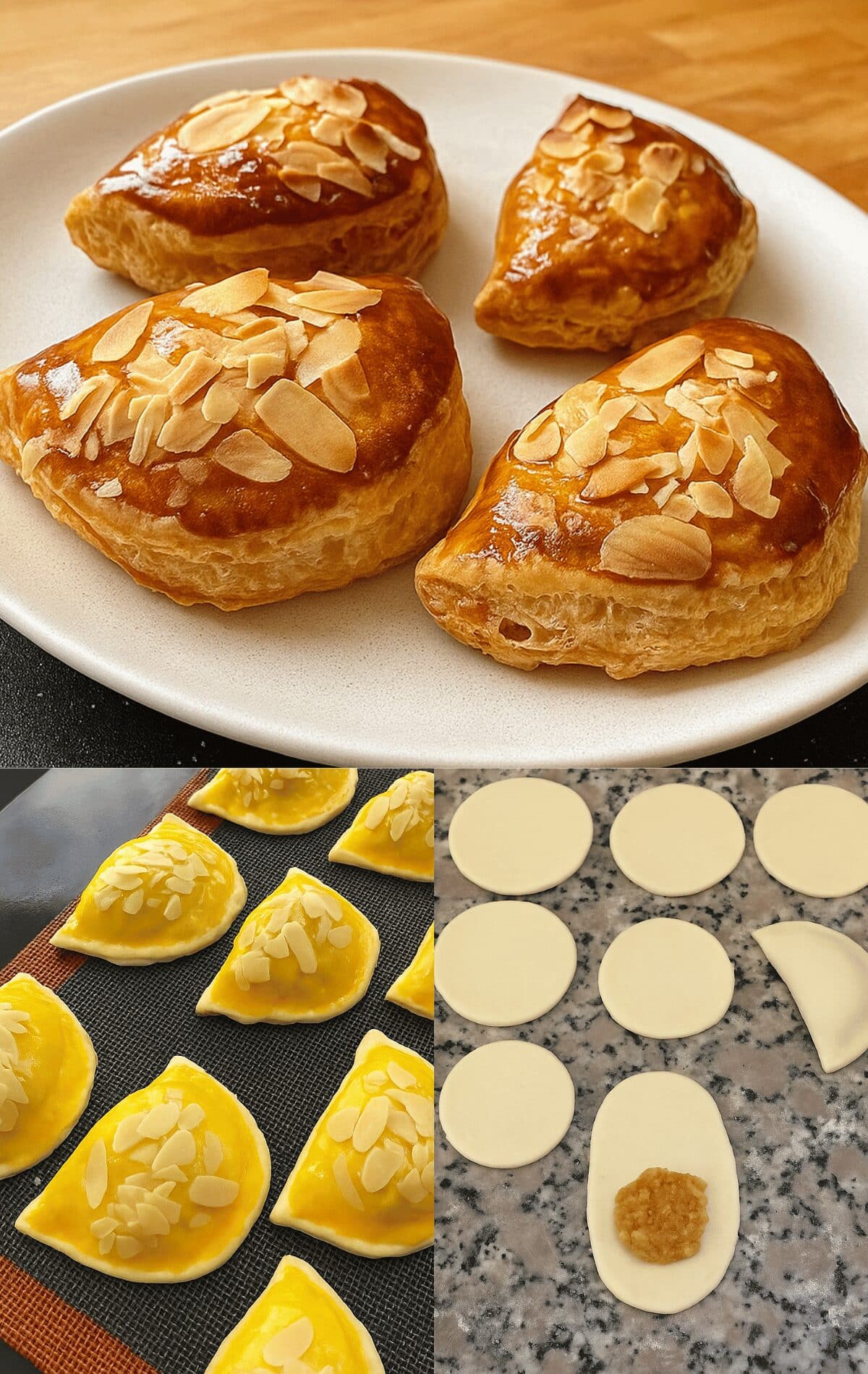 chaussons croustillants et dorés