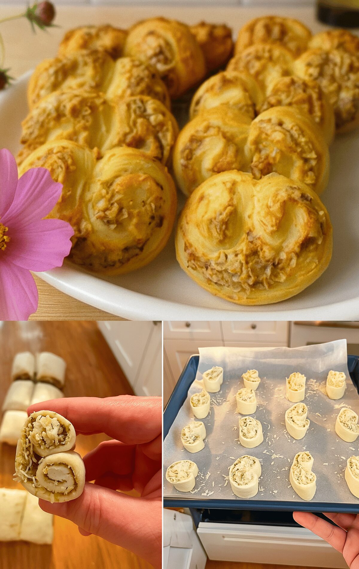 Palmiers à la tapenade et au fromage
