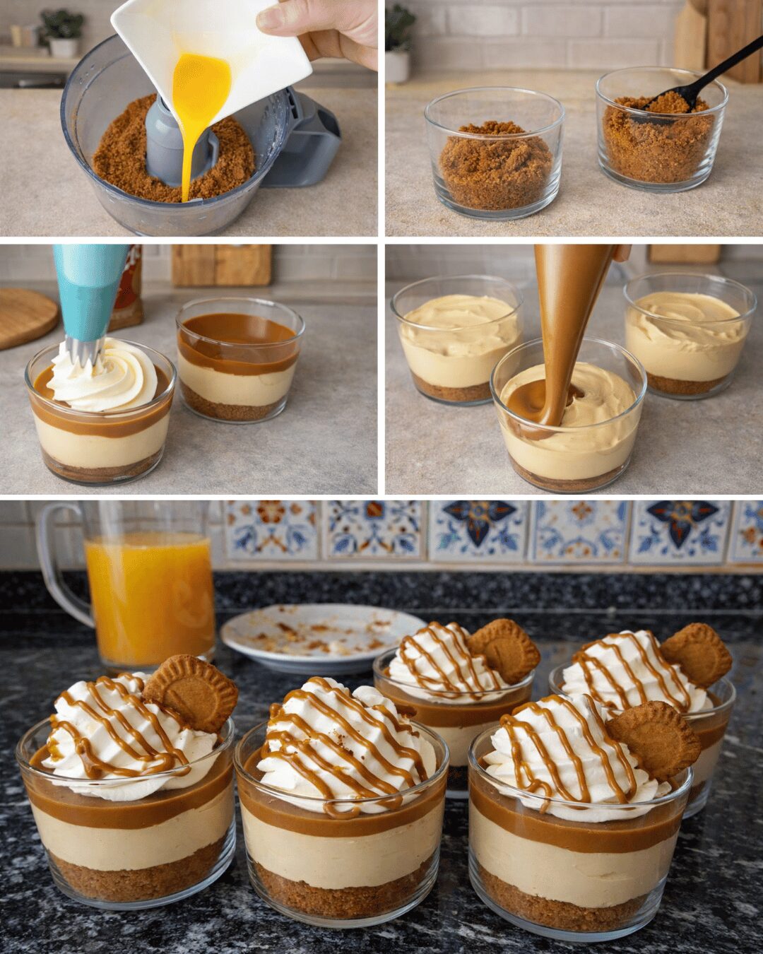 Verrines de caramel Lotus Biscoff