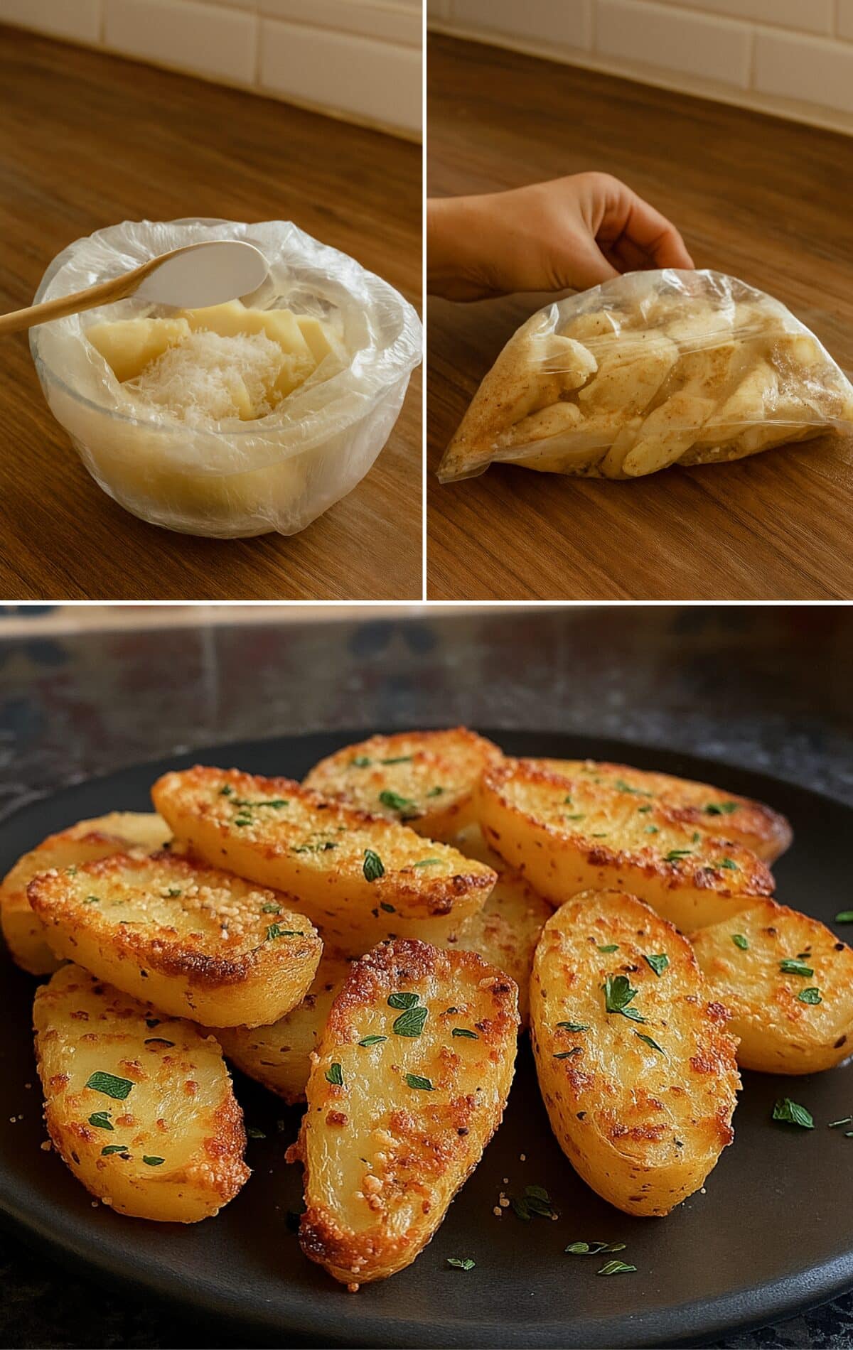 Pommes de Terre Croustillantes au Fromage + Sauce Fromage