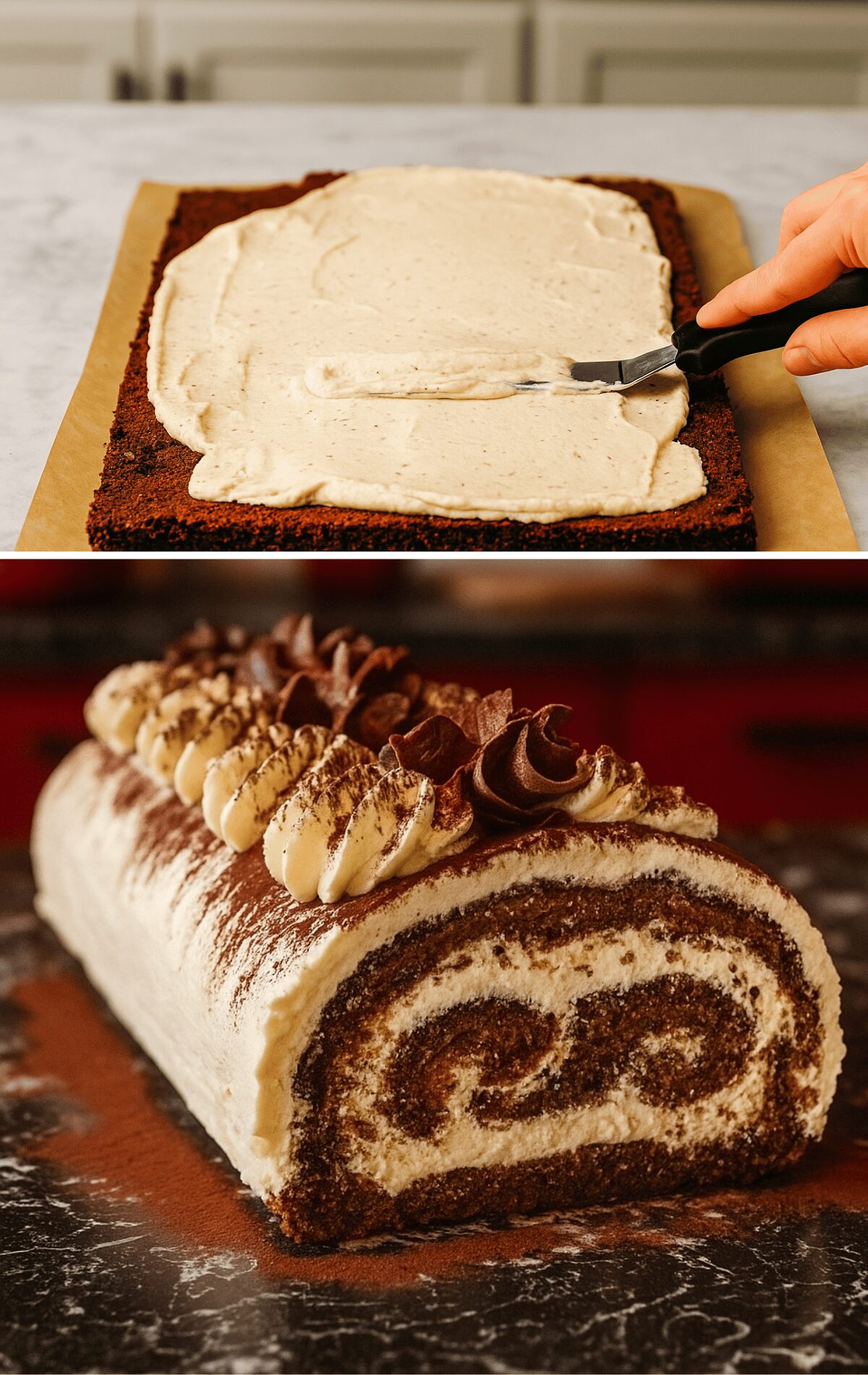 Bûche de Noël Tiramisu au Mascarpone