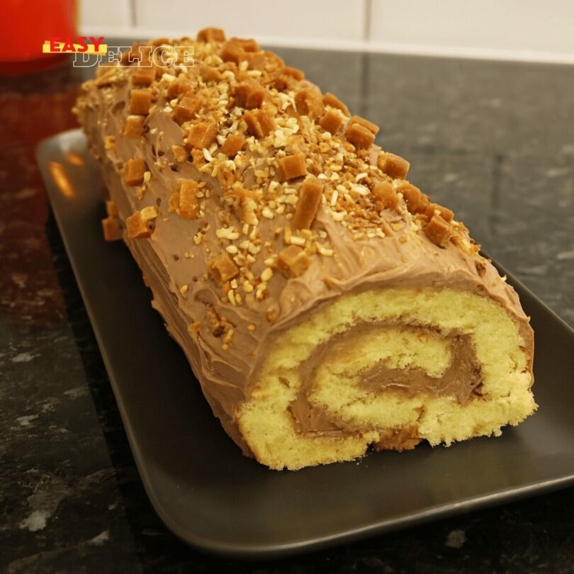 Bûche Roulée au Chocolat Praliné