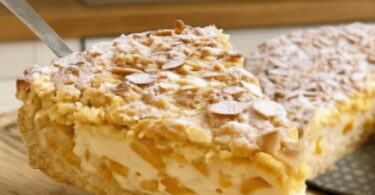 Gâteau à la Crème et aux Pêches