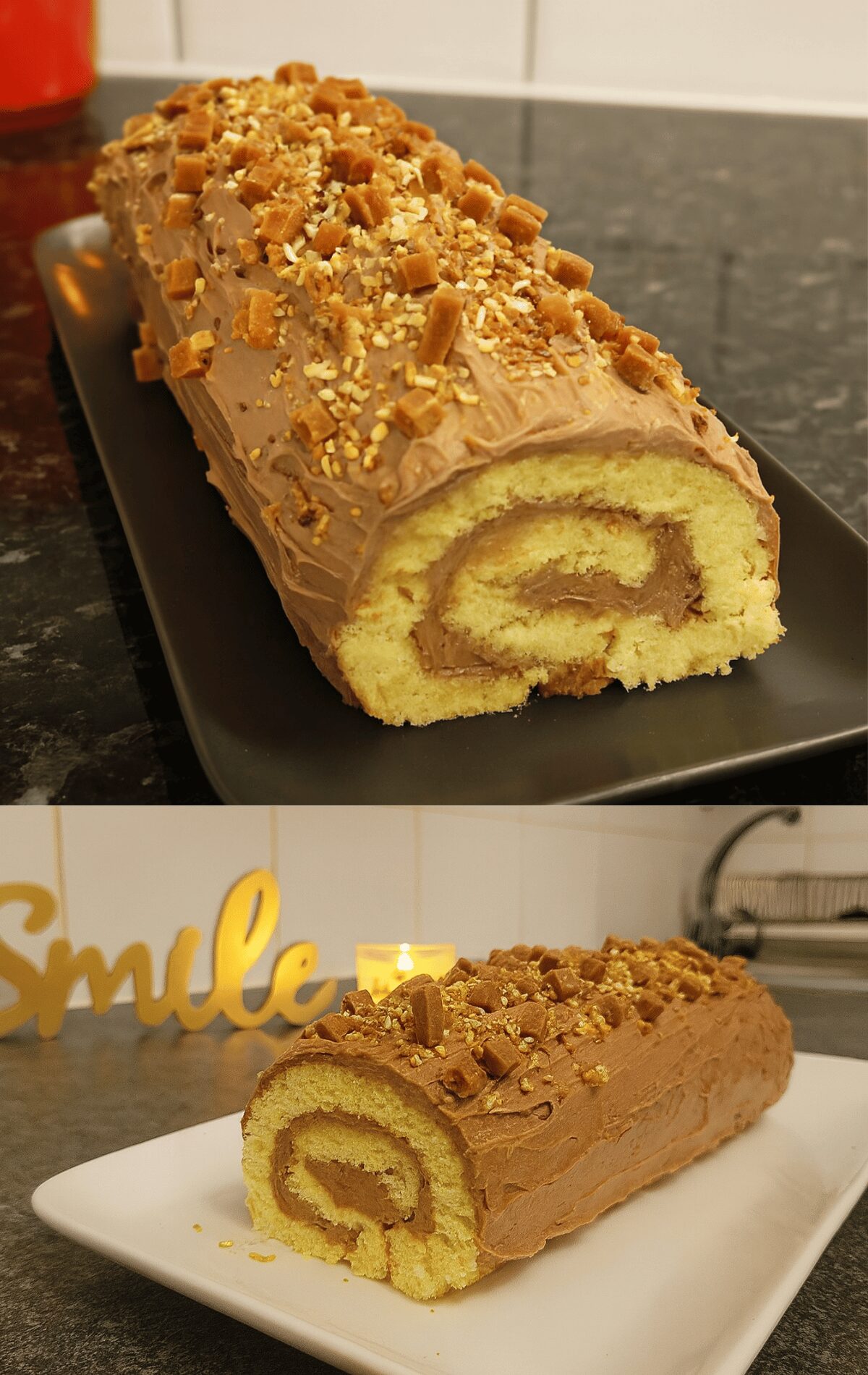 Bûche Roulée au Chocolat Praliné