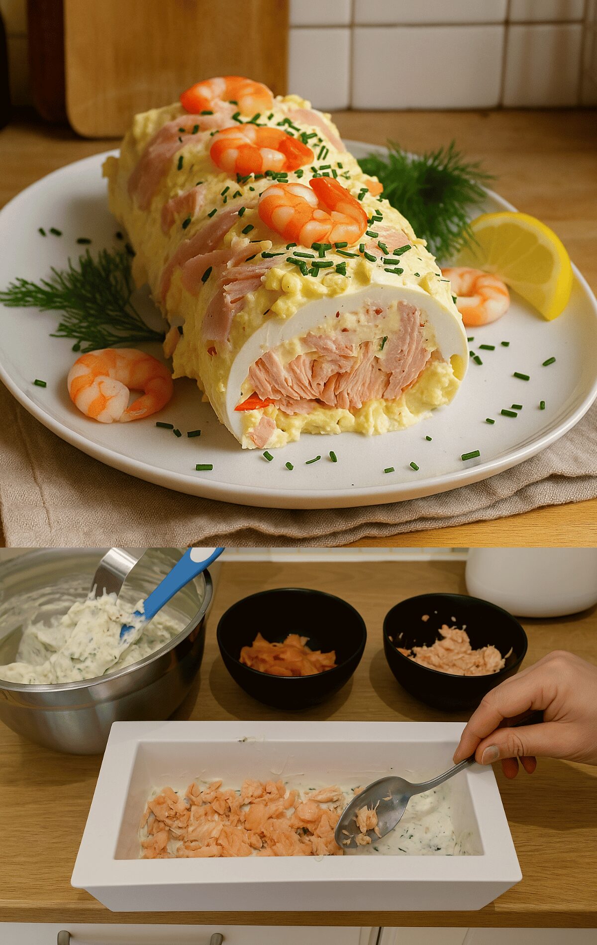 Bûche Salée aux Saveurs de la Mer (Froide et Gourmande)