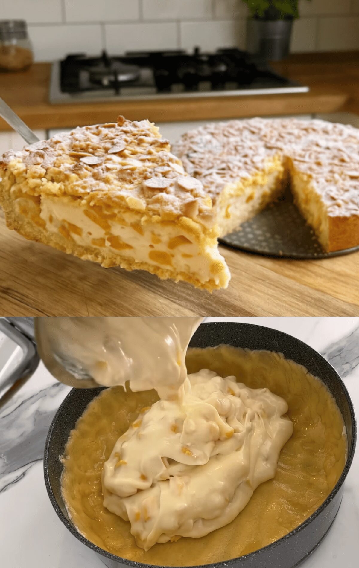  Gâteau à la Crème et aux Pêches