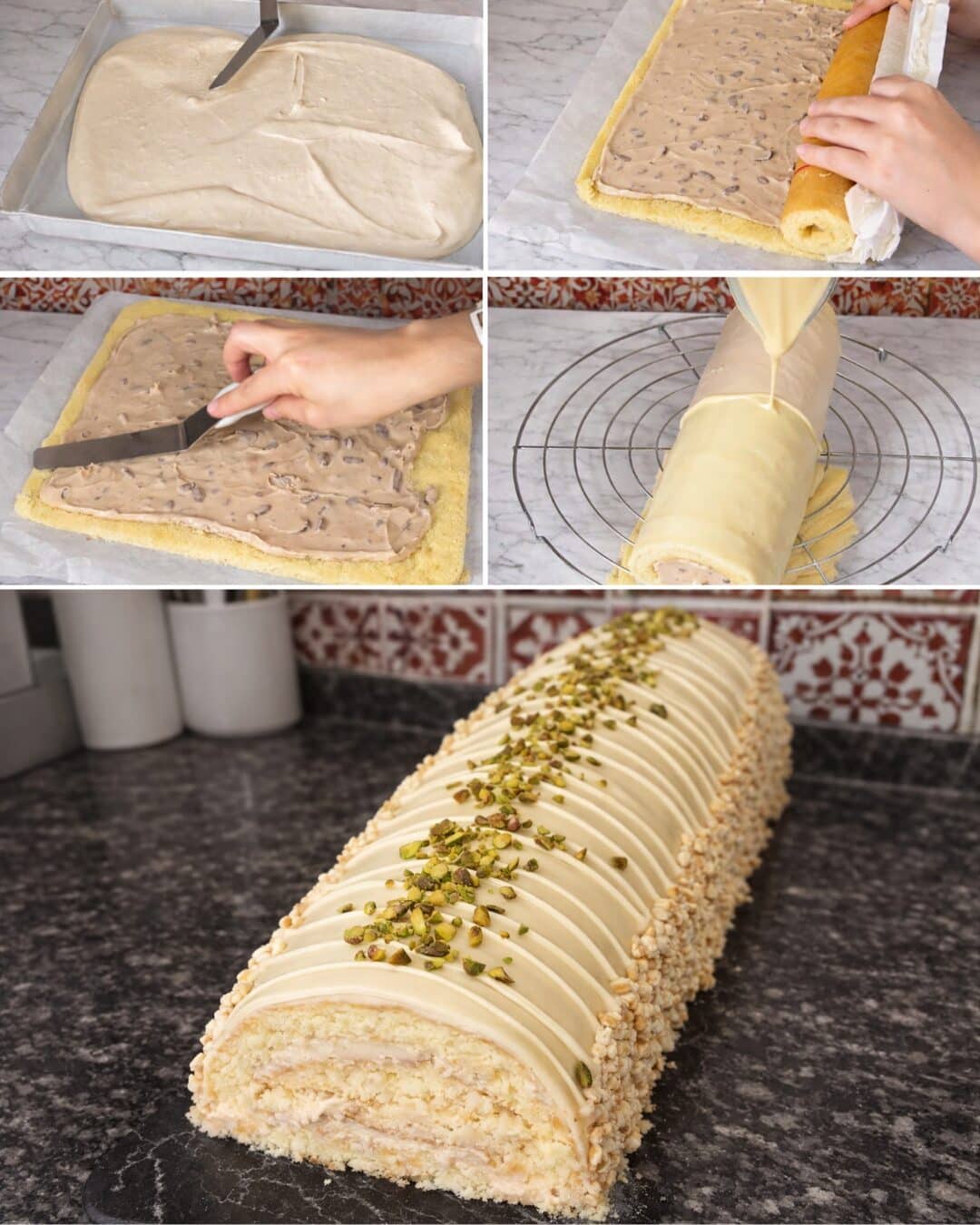 Gâteau roulé pâtissier sans crème liquide