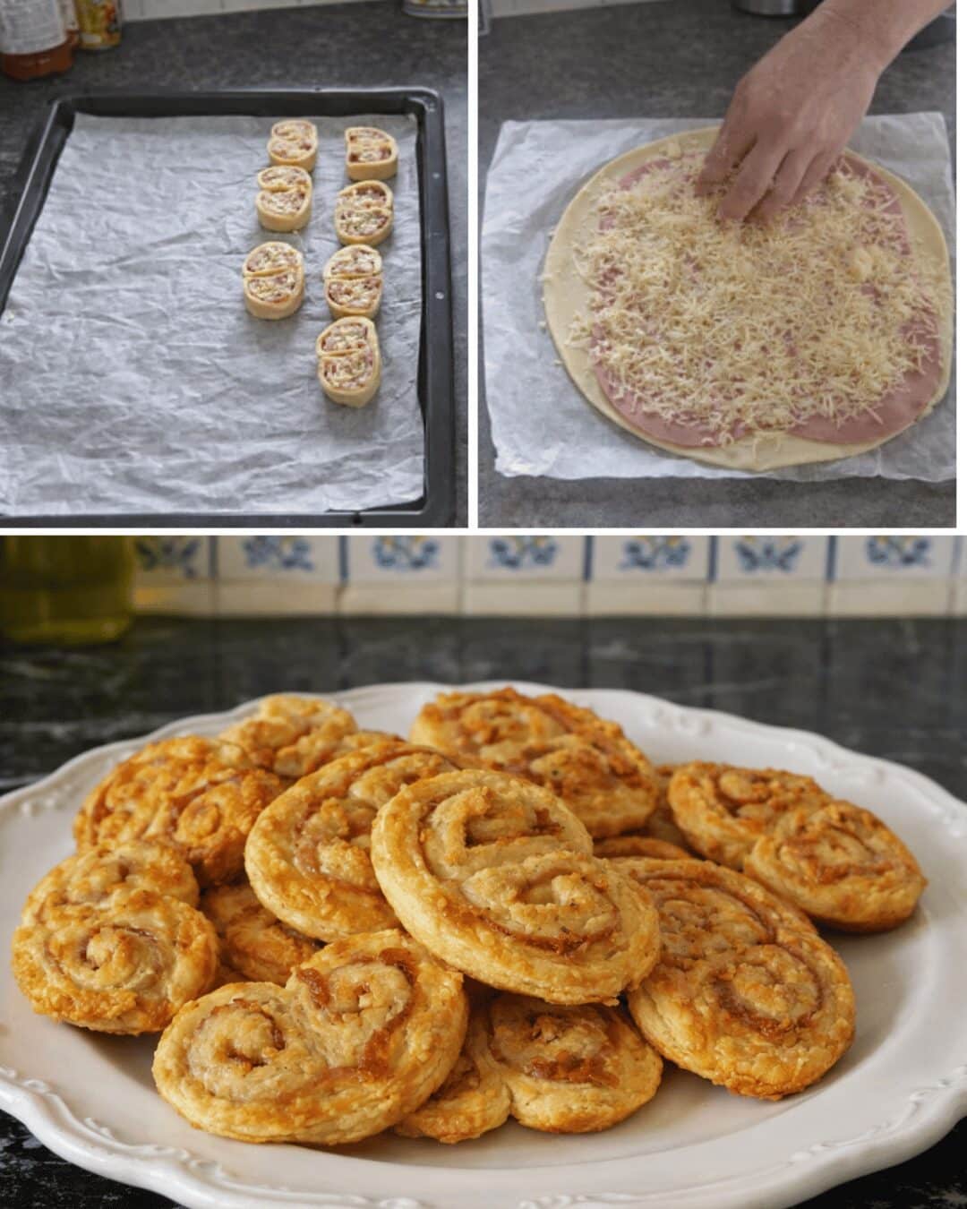 Feuilletés Roulés Jambon & Fromage